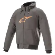 Chrome Sport Tar Gray Flame Orange Hoodie