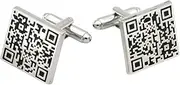 [JYHLSHBA] Cufflinks For Men 1 Pair Of Men'S Cufflinks Qr Code Cufflinks Men'S French Shirt Cufflinks