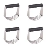 4PK Appetito Stainless Steel Deluxe Pastry Blender w/Soft Grip