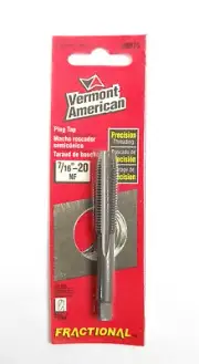 Vermont American 7/16"-20 NF Plug Tap Fractional 20075