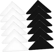 CANIGHT Rug Tape Hardwood Floor 12 Pcs Non Rug Tapes Dual Sided Adhesive Rug Sticker Carpet Tape for Tiles Rug Holder Stickers