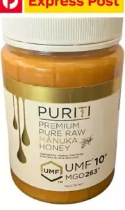 Puriti Premium Pure Raw Manuka Honey UMF 10+ MGO 263+ (1 kg) - EXPRESS POST