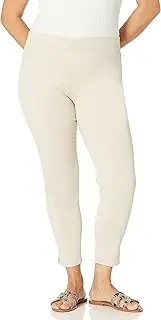 [NYDJ] Women's Plus Size Pull On Skinny Ankle Jean with Side Slit, Feather, 28