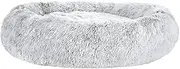 Pet Bed Dog Cat 110cm Calming Extra Large Soft Plush Light Charcoal Cozy Comfort