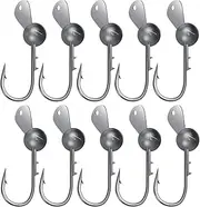 Cileznw Bass Jig Heads - Weighted Angling Hook - Pressure-Resistant Fishing Jigs Lead Hooks for Bass, Bluefin Bream, Tilapia, Crappie