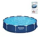 Bestway Above Ground Steel Frame Swimming Pool w/Filter Pump 3.66M Family Pools