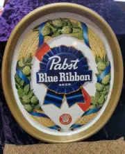 Old-New -Stock Pabst Blue Ribbon Oval Beer Tray Distributor Stock Milwaukee Wi