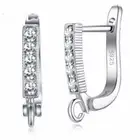 Metal Clasp Hooks Earrings Sterling Silver Hoop Earring Hook Women Jewelry 1pair