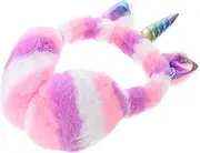 [BESPORTBLE] 1pc Unicorn Earmuffs Headband Loop Faux Fur Hat Costume Gaiter Pig Fuzzy Headphones Fluffy Throw Blanket Ear Muffs for Men Outdoor Ears Plush