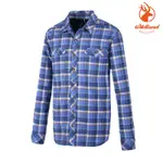 WILDLAND 男彈性T400格紋保暖襯衫0A82202 丁寧藍