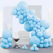 Blue Balloon Arch, 100 pcs Pastel Blue Latex Balloons Pack of 18 in 12 in 10 ...