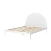 Bed Frame Queen Size Wooden White DALY