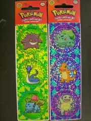 6 Pokemon Sticker Gengar Charmander Squirtle Bulbasaur Ivysaur Dragonair