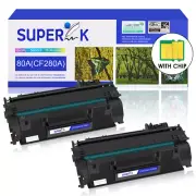2 Pack CF280A 80A Toner Cartridge for HP LaserJet Pro M401d M425dn M425dw M401n