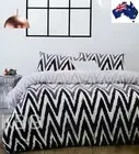 Aus Qlty Aztec Zigzag Print 5 PIECE KING BED Quilt Cover & Fitted Sheet Set
