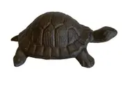 Mr Gecko Little Tortoise Statue Cast Iron Antique Black Paper Weight