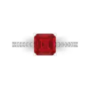 1.66 Cushion Cut Tourmaline Promise Bridal Wedding Designer Ring 14k White Gold