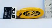 Sacramento Sac State Yellow Oval Foam Floating Key Tag Key Chain - New with Tag