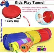 Kids Baby Crawling Tunnel Toddlers Indoor Outdoor Play Tent Kids Play Tunnel AU