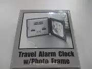 Black Square Digital Travel Alarm Clock with Photo Picture Frame LOW PRICE!