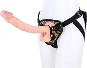 SAHOOSAFETY 32cm Strap On Dildo Silicone Strap-On Penis Extra Long Anal Dildo with Strong Suction Cup Removable BDSM Masturbator Toy for Women(C Flesh)