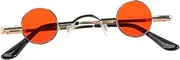 [Healeved] Vintage Punk Round Sunglasses with Metal Frame UV Protection for Men Women Stylish Retro Eyewear for Parties Weddings Beach More