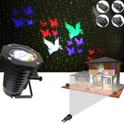 12W 10 Patterns+ Red Green Star Laser Projector Remote Stage Light Outdoor Christmas Party Decor 7757 US PLUG