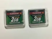 2 pcs New Original Transcend CompactFlash CF200I 2 GB Industrial Grade CF Card