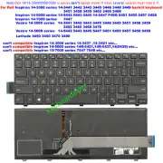 New for Dell Inspiron 14-5000 5447 5442 5443 5445 5458 5451 US Keyboard backlit
