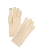 Portolano Cable Stitched Cashmere Tech Gloves
