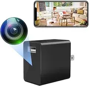 Mini Hidden Spy Camera 1080P - WiFi Camera Small USB Charger, 140 Degree Wide Angle, Small Nanny Camera for Indoor Home Security