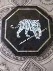 15'' antique black Marble side wall panel Table Top Inlay pietra dura tiger mop