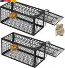 2 Pack Animal Live Cage Trap Humane Rat Trap Live Mouse Traps Reusable Metal Cag