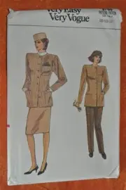 #9760 VOGUE Easy Sewing PATTERN- Misses Trousers-Jacket-Skirt Size 8-12 UNCUT