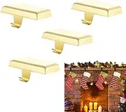 Stocking Holder - Christmas Stocking Hook for Coat Wreath Holder Multifunctional Garland Clip Non-slip Fireplace Hook Holder for Christmas Decorations, cr
