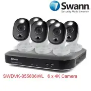 Swann DVR8-5580 8 Channel CCTV System 4K 2TB HDD & 6x 4K Camera SWDVK-855806WL