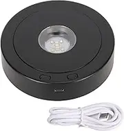 Grcfumo LED Rotating Display Base, Turntable Display Stand, Bright LED Light Display Stand, LED Light Display for Crystals Glass