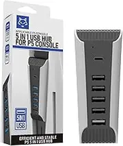 PS5 USB Hub 5 Ports USB Extender, USB High Speed Expansion Hub Charger USB Extender Compatible with Playstation 5 Game Console Accessories PS5 Converter Fast Transmission Multi-port Hub Distributor