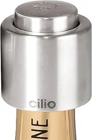 Cilio Stainless Steel Champagne Sealer, Bottle Stopper for Sealing Champagne Bottles Large