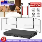 3 Way Mirror Tri-Fold Hairdressing Seft-Haircut Makeup Adjustable Hanging Home