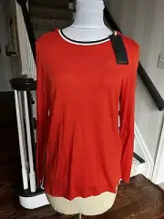 Scotch & Soda Red Long Sleeve Top Shirt Medium Sparkle New Tags