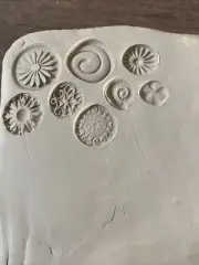 8 handmade Polymer/Ceramic/pottery Clay Stamp Tools-daisy-swirl-flower-starburst