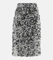 [Dolce & Gabbana] Dolce & Gabbana Sequined pencil skirt AU 8 silver