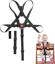 5 Point High Chair Harness - Kids Protection Seat Belt - Replacement 5 Point Children Safety Harness Straps for High Chair, Pushchair, Stroller