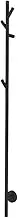 EZY FIT Heated Towel Rail - Single Vertical Round Tube - Tree Style - (H1500mm) - Matte Black