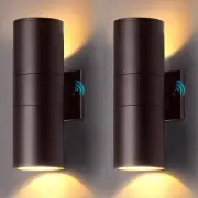 KIZON Outdoor Wall Lights Dusk to Dawn 2 Pack, Bronze Outdoor Light Fixture w...
