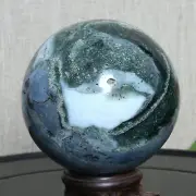 B2913-74mm-574g Amazing natural Ocean Jasper Orbicular Sphere Reiki Crystal Ball