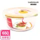 【LocknLock樂扣樂扣】輕鬆熱耐熱玻璃保鮮盒/圓形650ML