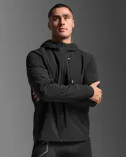 Ignition Shield Waterproof Jacket, 2XU, XS, Black/Silver Reflective, Male