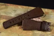 MA WATCH STRAP BAND GENUINE LIIZARD SKIN BROWN MATTE FOR BELL & ROSS BR 01 + 03